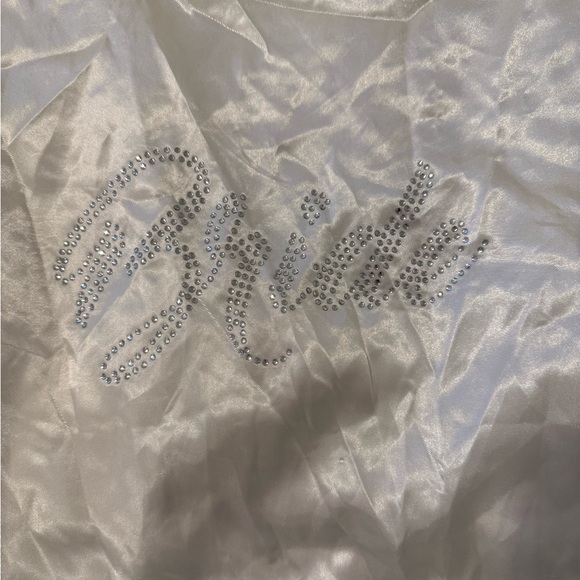 White Satin Bride Robe - Picture 3 of 3